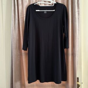 J Jill Black Ballet Sleeve Tunic Top Sz M NWOT